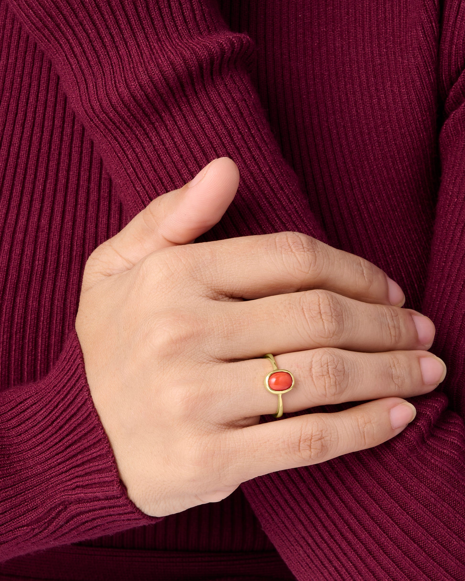 Vedic Coral Origin in 18K Gold from Myra Gems