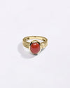 Elite Collection of Moonga Gemstone Ring in Gold from Myra Gems