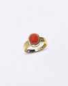 Elite Collection of Moonga Gemstone Ring in Gold from Myra Gems