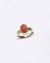 Premium Collection of Coral Gemstone Ring in Gold from Myra Gems