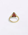 Triangle Cut Coral Stone in 750 Hallmark Gold from Myra Gems
