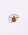 Triangle Cut Coral Stone in 750 Hallmark Gold from Myra Gems