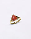 Triangle Cut Coral Stone in 750 Hallmark Gold from Myra Gems