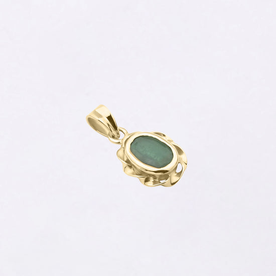 Original Emerald Gemstone in 18K Gold from Myra Gems