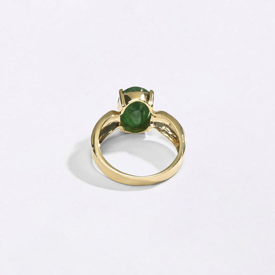 Classic Emerald Gemstone Ring in 18K Gold Myra Gems
