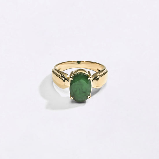 Classic Emerald Gemstone Ring in 18K Gold Myra Gems