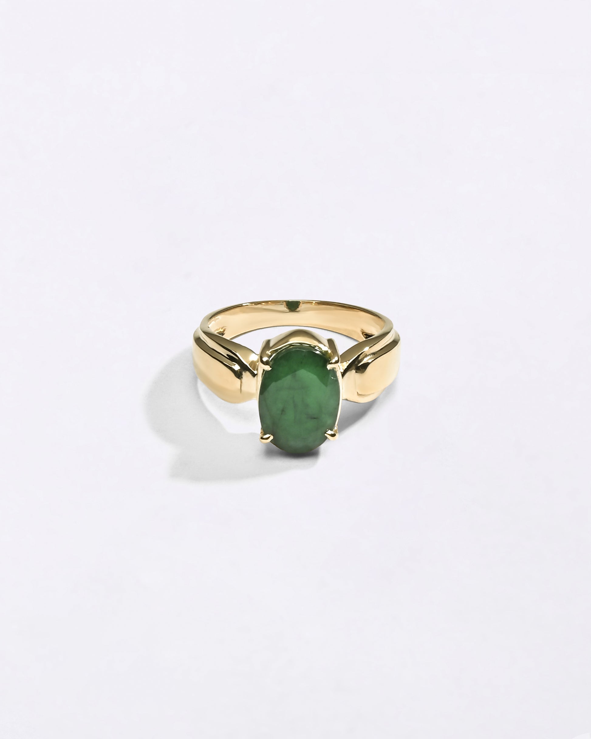 Classic Emerald Gemstone Ring in 18K Gold Myra Gems