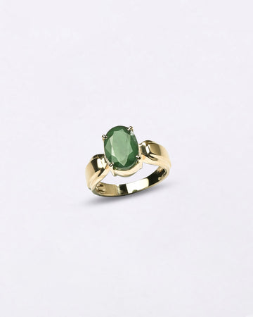 Classic Emerald Gemstone Ring in 18K Gold Myra Gems