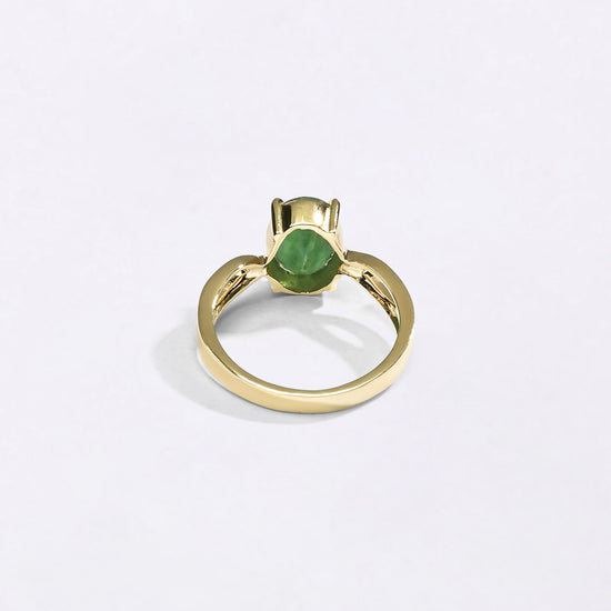 Modern Grace Emerald Ring in 18K Hallmark Gold from Myra Gems