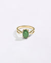Modern Grace Emerald Ring in 18K Hallmark Gold from Myra Gems