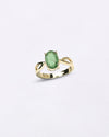 Modern Grace Emerald Ring in 18K Hallmark Gold from Myra Gems