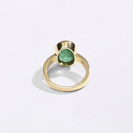 Celestial Emerald Panna Ring in 18K Hallmark Gold from Myra Gems