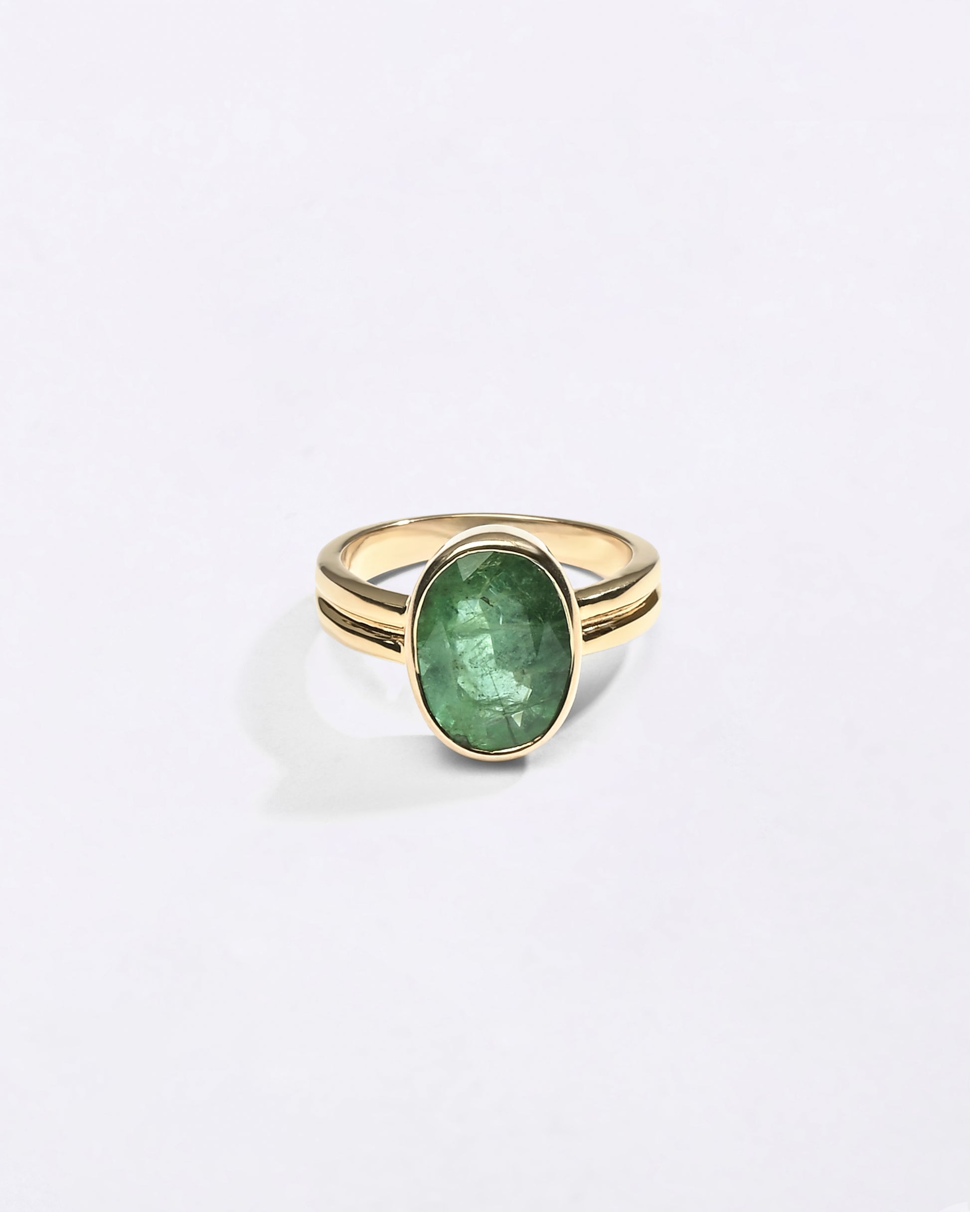 Celestial Emerald Panna Ring in 18K Hallmark Gold from Myra Gems