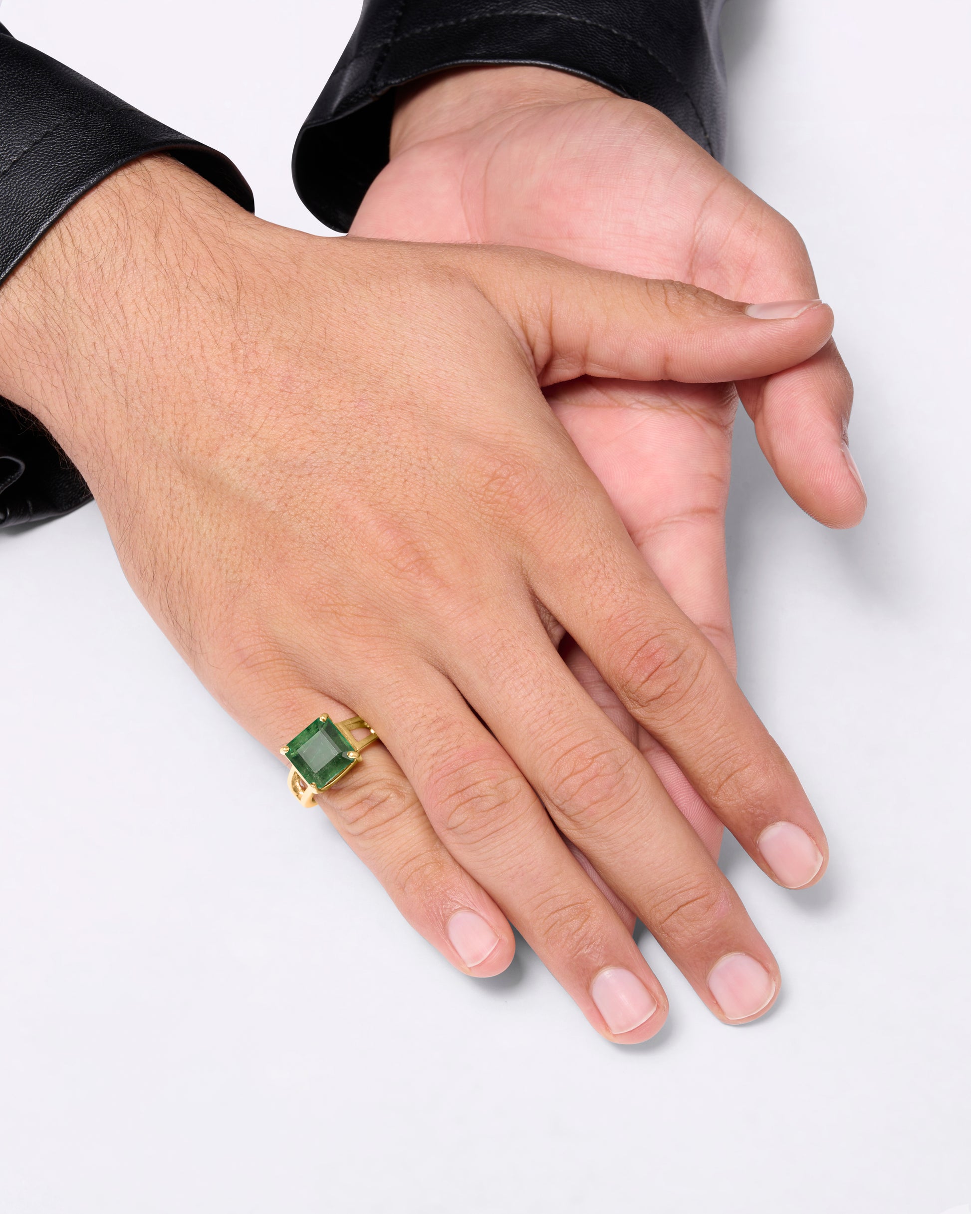 Buy Emerald Gemstone Ring in Gold Online from Myra Gems