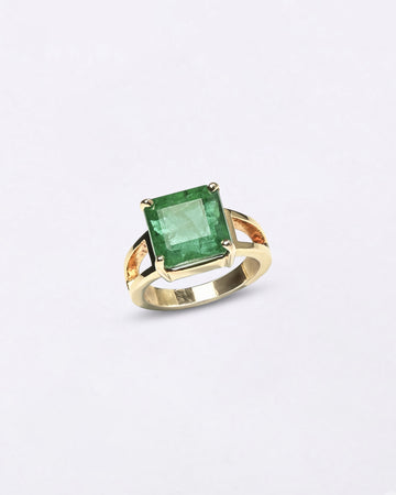 Buy Emerald Gemstone Ring in Gold Online from Myra Gems