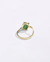 Square cut Radiant Emerald Ring in 18K Hallmark Gold from Myra Gems