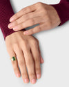 Square cut Radiant Emerald Ring in 18K Hallmark Gold from Myra Gems