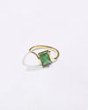 Square cut Radiant Emerald Ring in 18K Hallmark Gold from Myra Gems