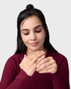 Square cut Radiant Emerald Ring in 18K Hallmark Gold from Myra Gems