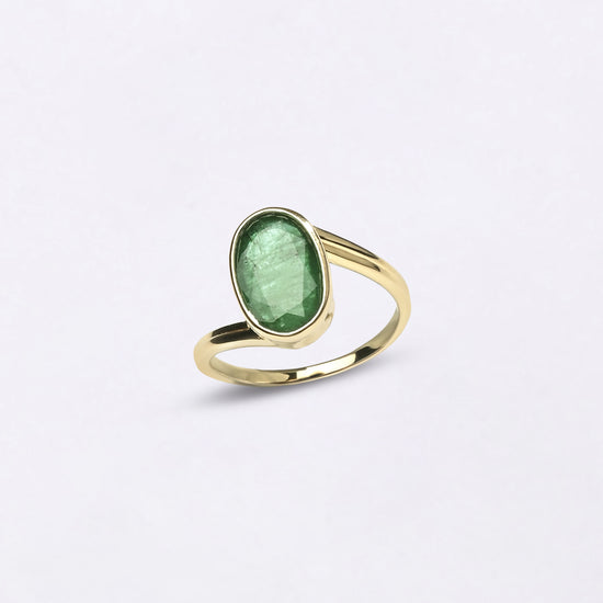 Natural Emerald Ring in Gold for Women for Myra Gems