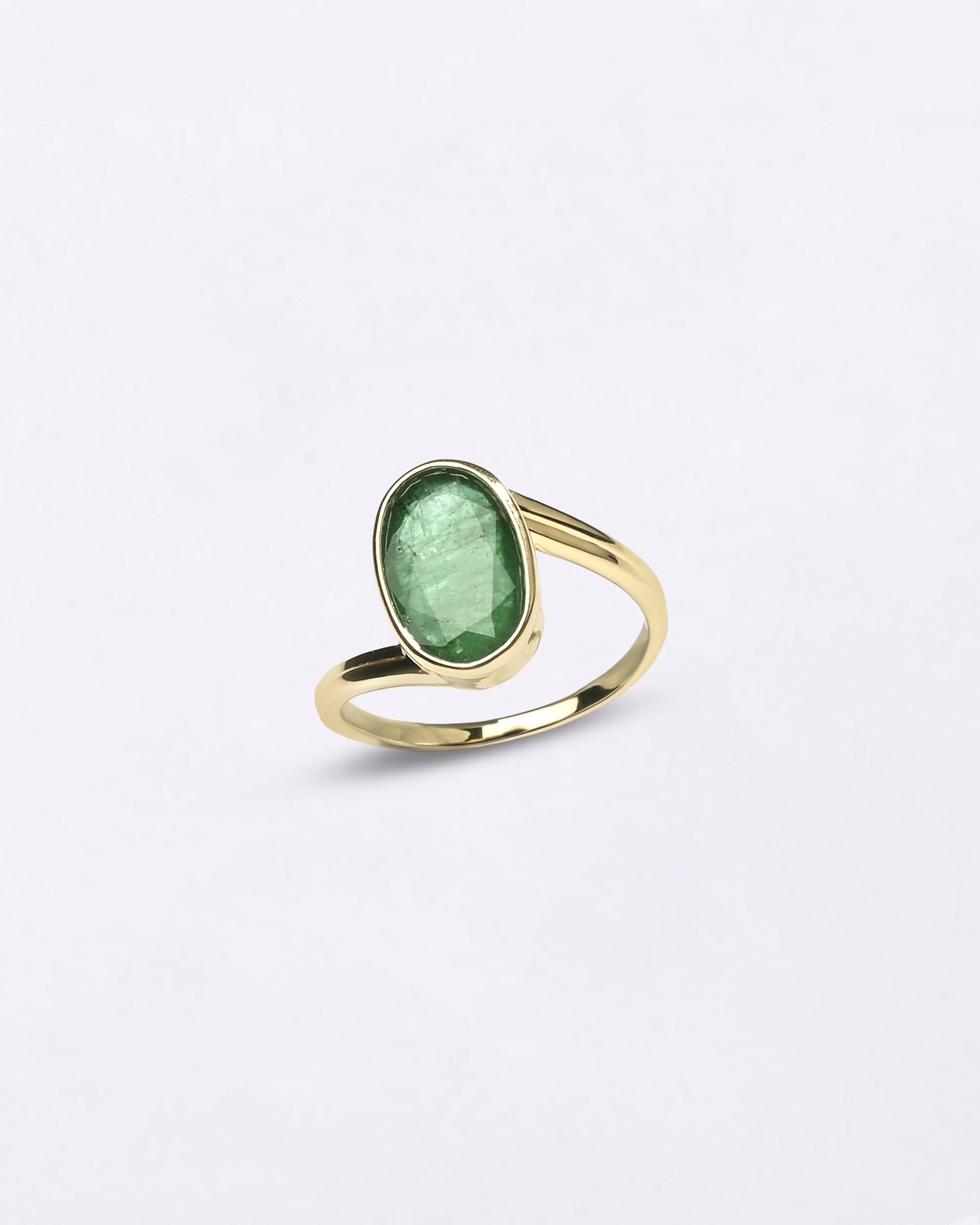Natural Emerald Ring in Gold for Women for Myra Gems