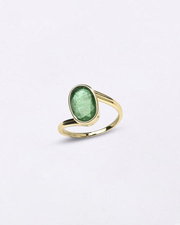 Natural Emerald Ring in Gold for Women for Myra Gems