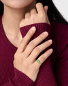 Stylish Emerald (Panna) Ring in Gold - Urja