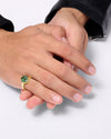 Buy Natural Emerald Ring for Women in 18K Hallmark Gold for Myra Gems