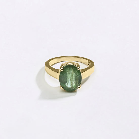 Buy Natural Emerald Ring for Women in 18K Hallmark Gold for Myra Gems