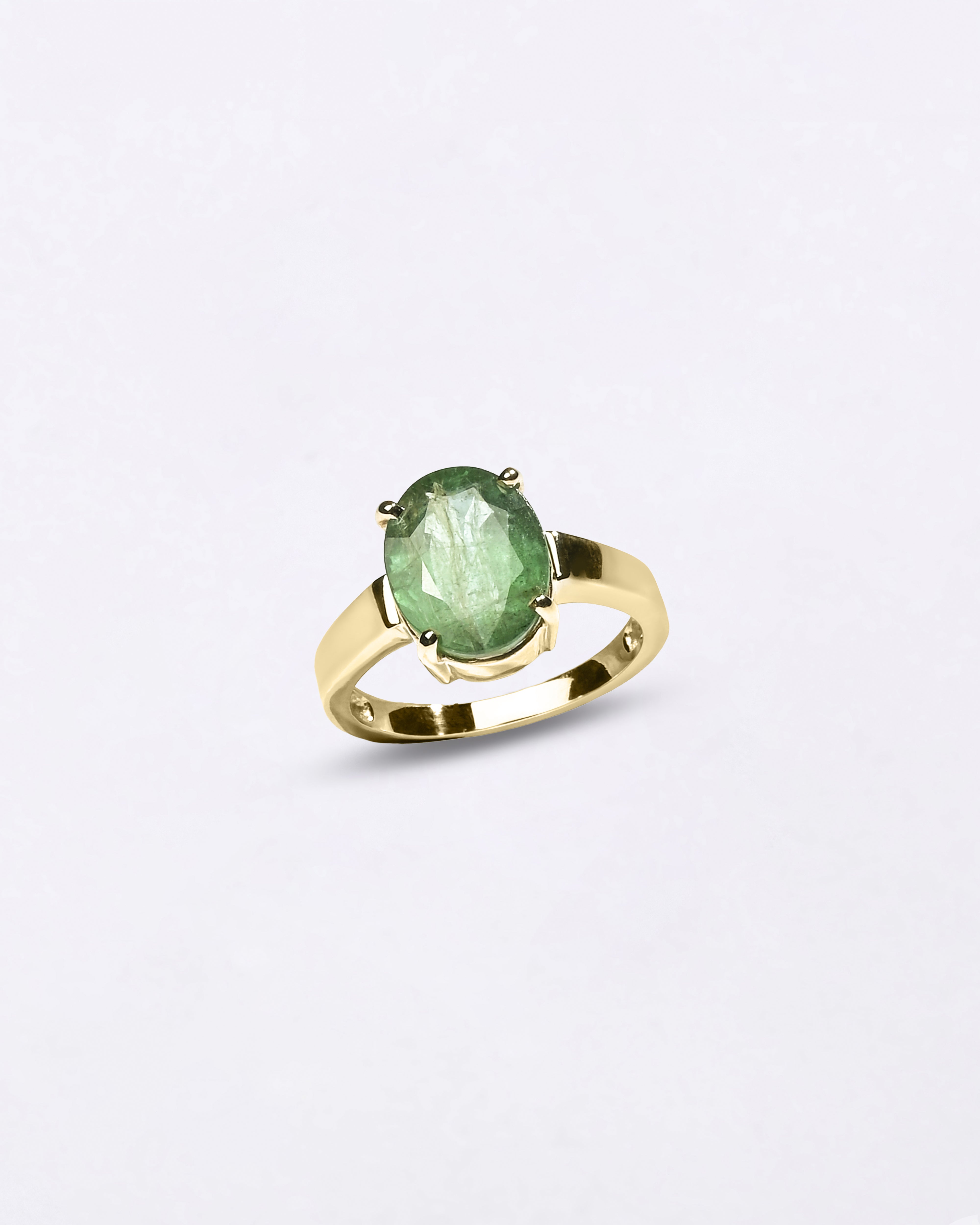 Natural Emerald (Panna) Ring in Gold - Urja