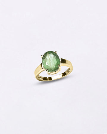 Buy Natural Emerald Ring for Women in 18K Hallmark Gold for Myra Gems