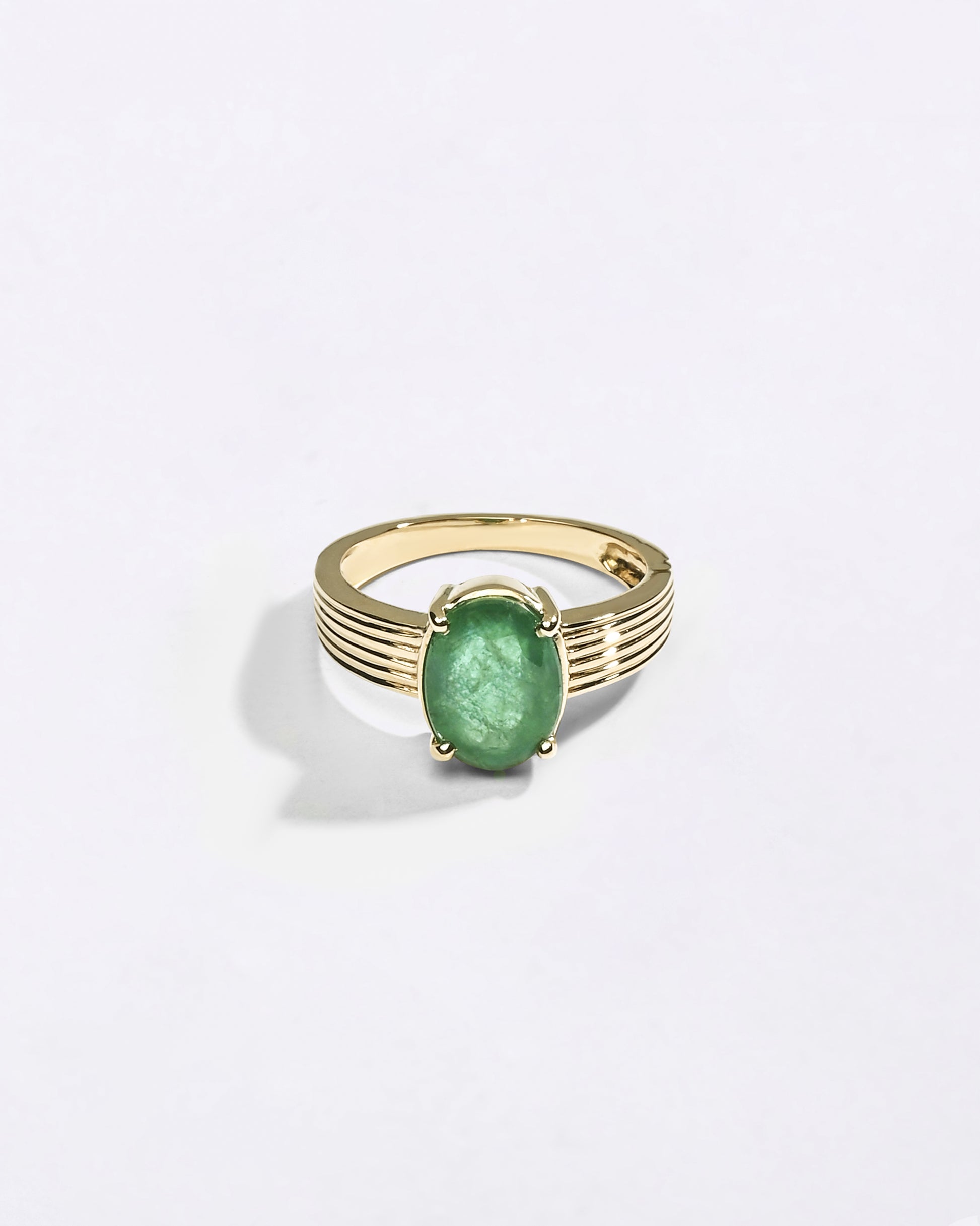 Online Emerald Gemstone Ring in 18K Hallmark Gold Buy from Myra Gems