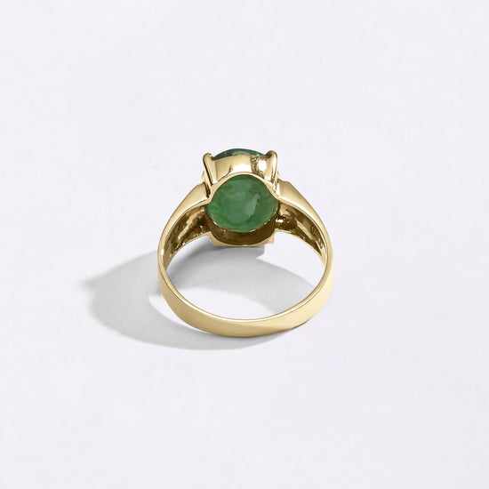 Modern Emerald Gemstone Ring in Gold from Myra Gems