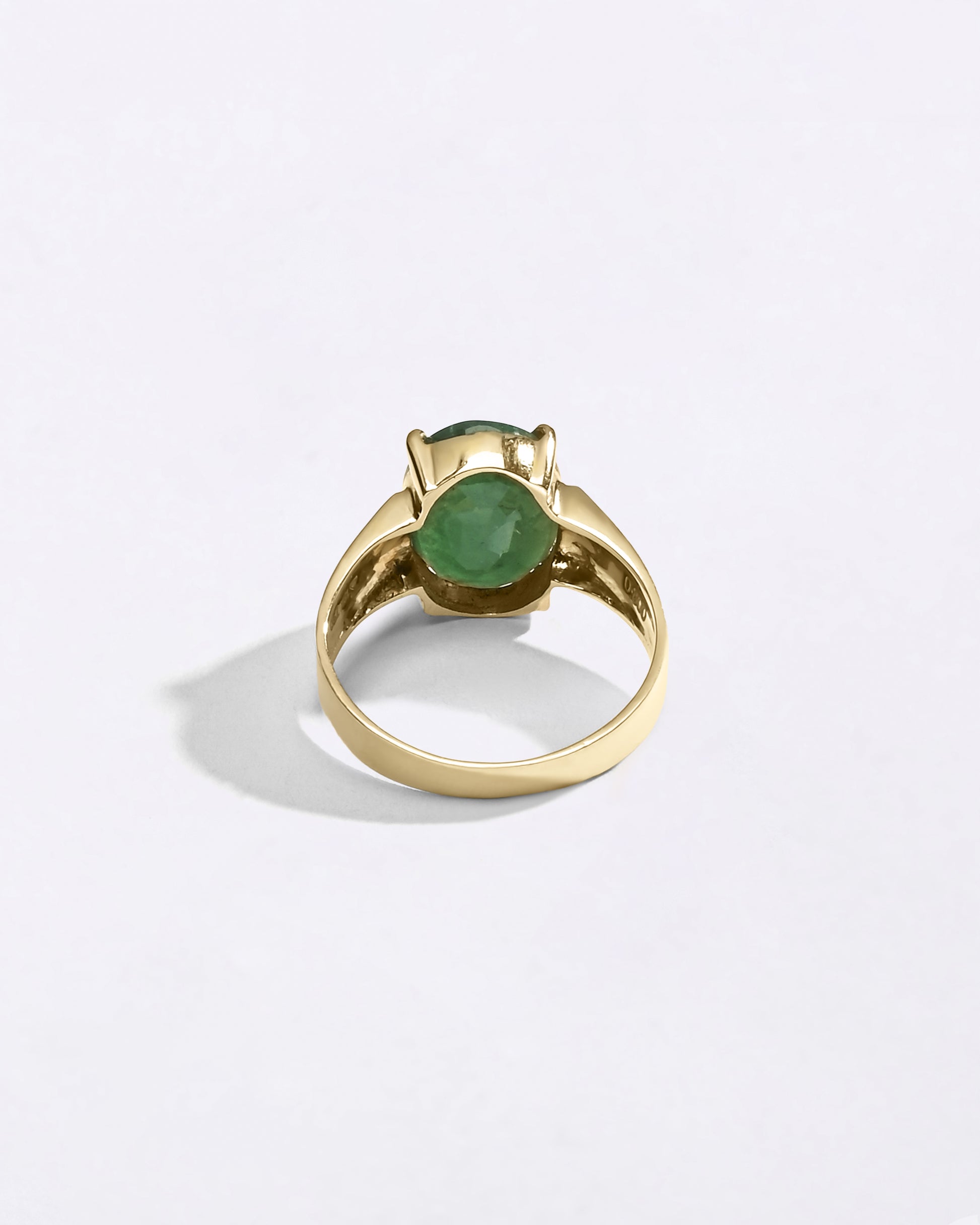 Modern Emerald Gemstone Ring in Gold from Myra Gems