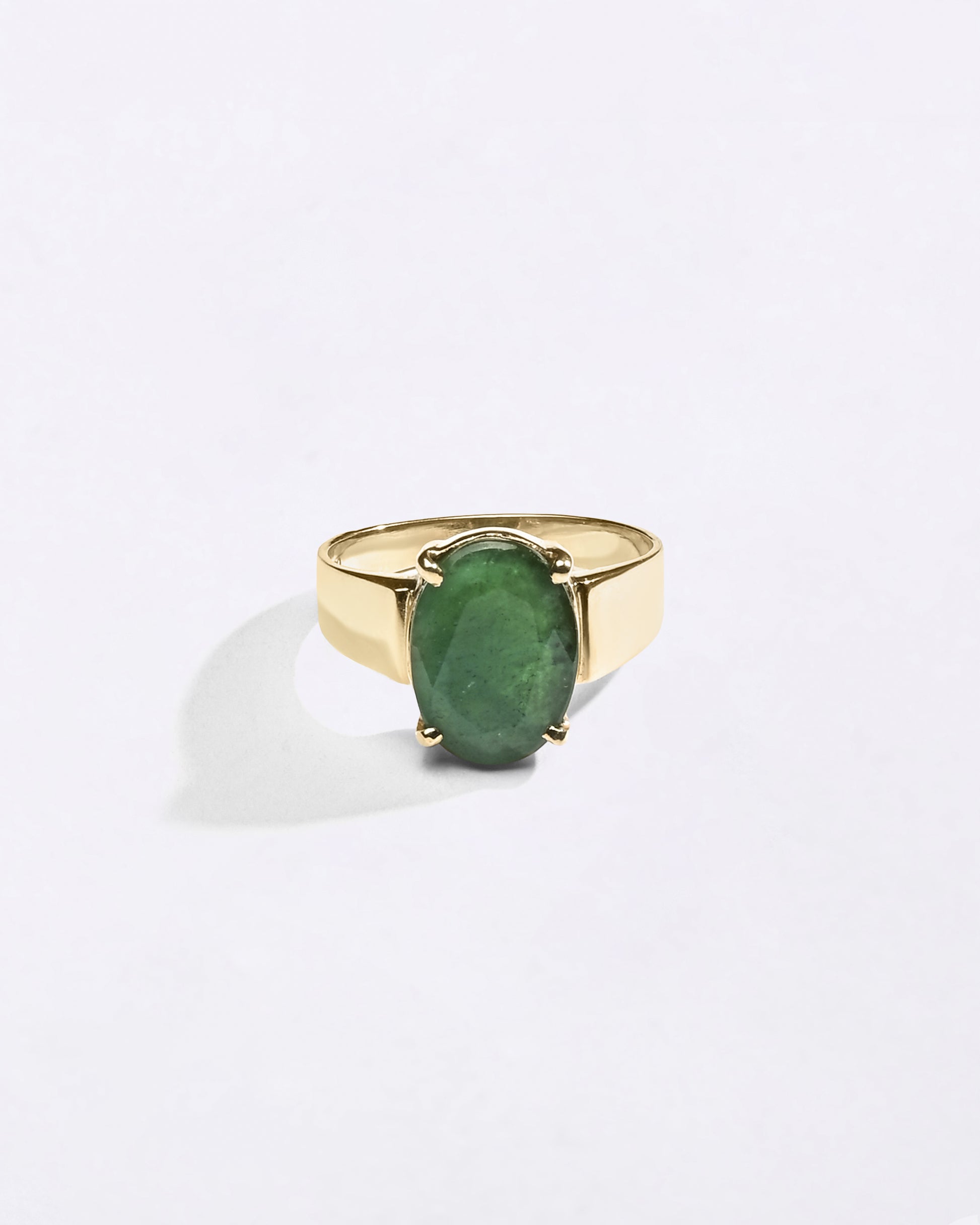 Modern Emerald Gemstone Ring in Gold from Myra Gems