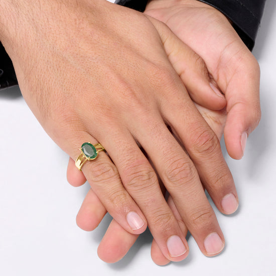 Benefits of Wearing Emerald Ring in 18K Gold from Myra Gems