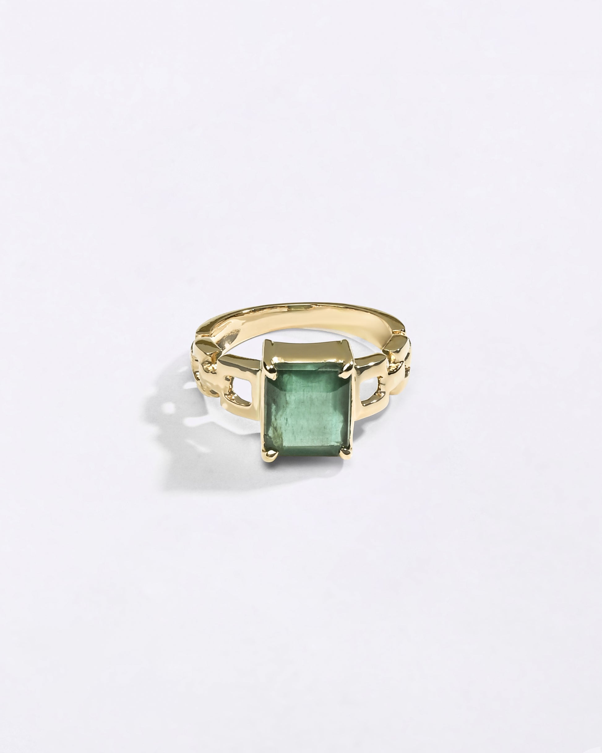 Buy Designer Emerald Ring in Gold for Girls from Myra Gems