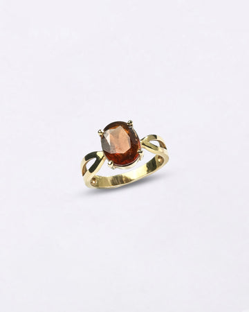 Grace Hessonite (Gomed) Ring in Gold - Urja