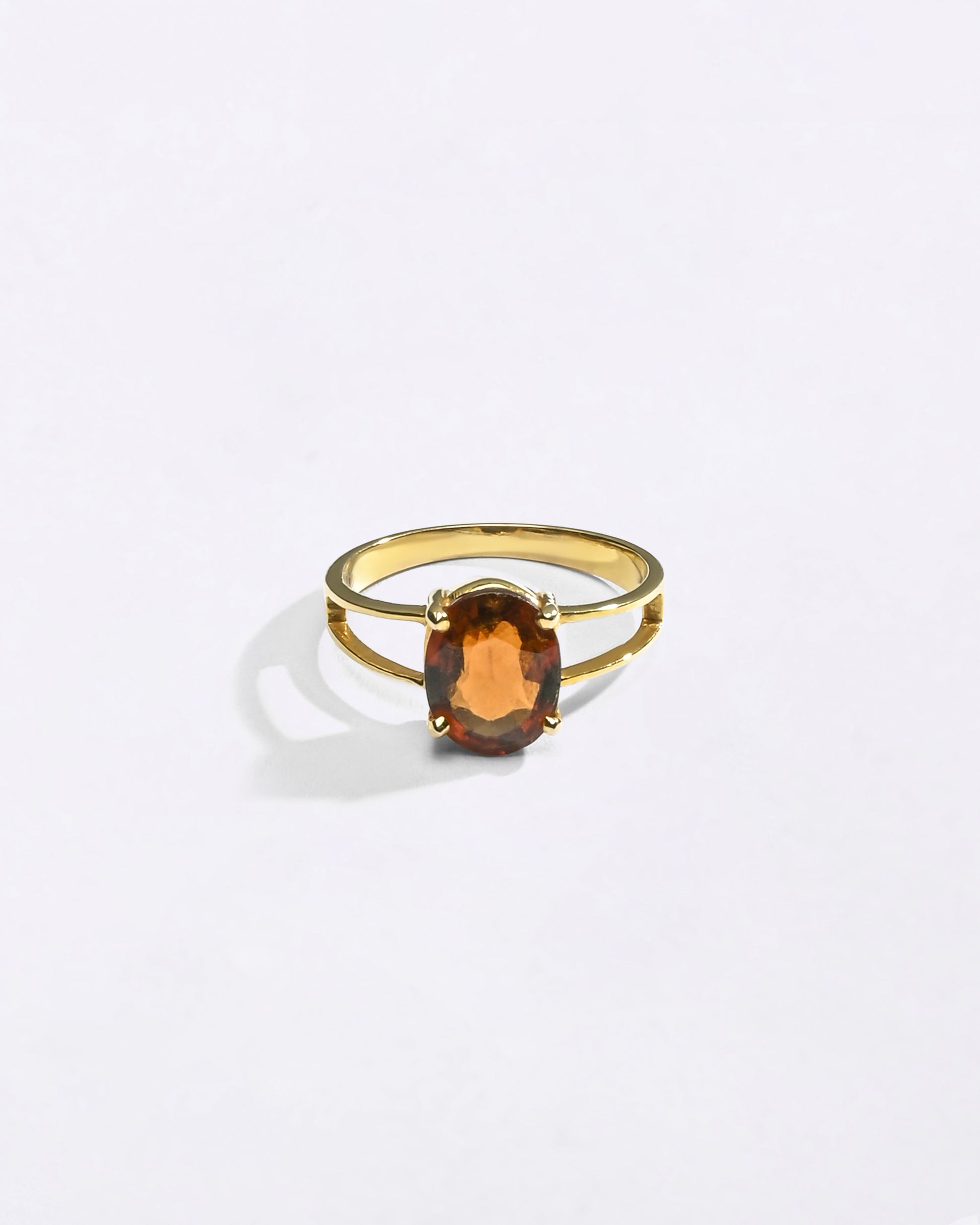 Gomed Ring in 18K Gold from Myra Gems