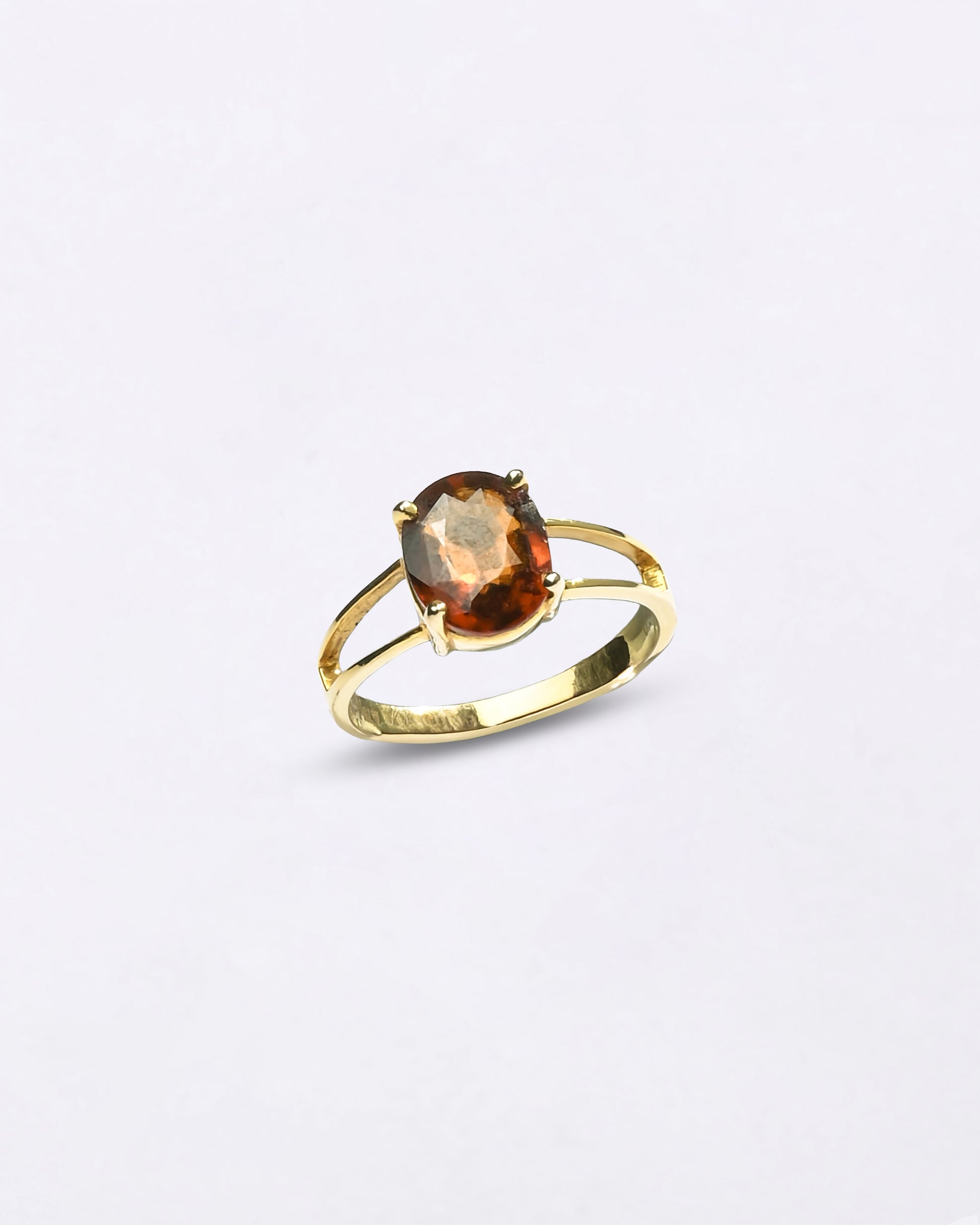 Gomed Ring in 18K Gold from Myra Gems