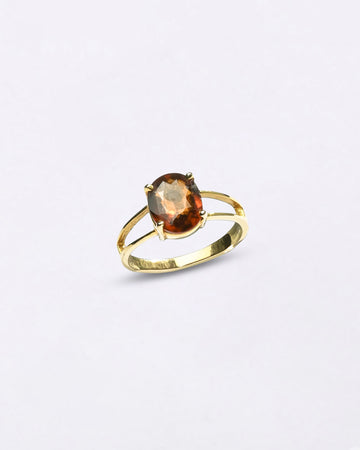 Gomed Ring in 18K Gold from Myra Gems