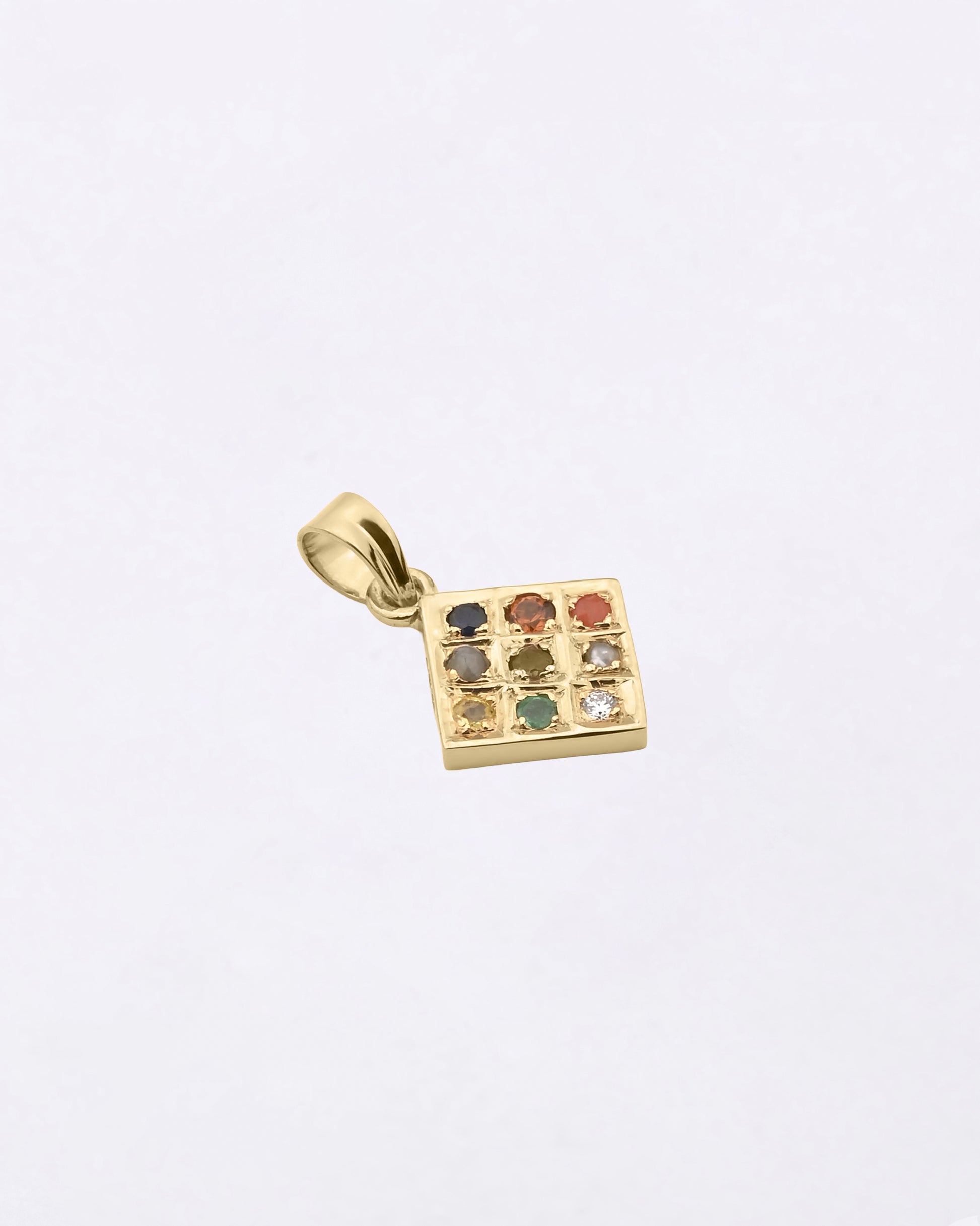 9 Stone Navgrah Pendant in 18K Gold from Myra Gems
