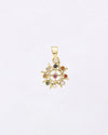 Navratna Pendant in 18K Hallmark Gold from Myra Gems