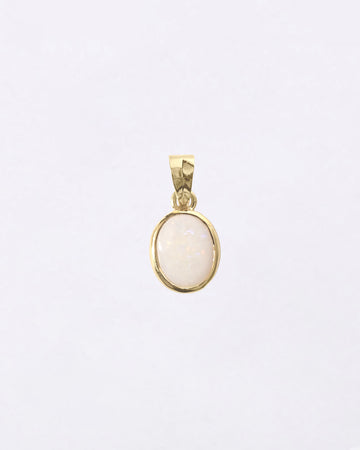 Plain Opal Pendant in 18K Gold from Myra Gems