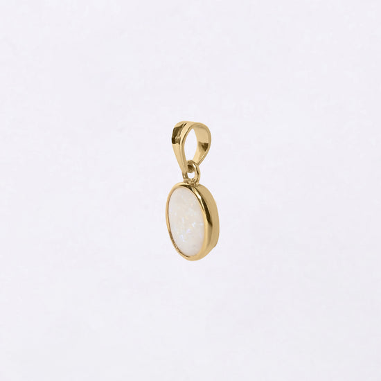 Plain Opal Pendant in 18K Gold from Myra Gems