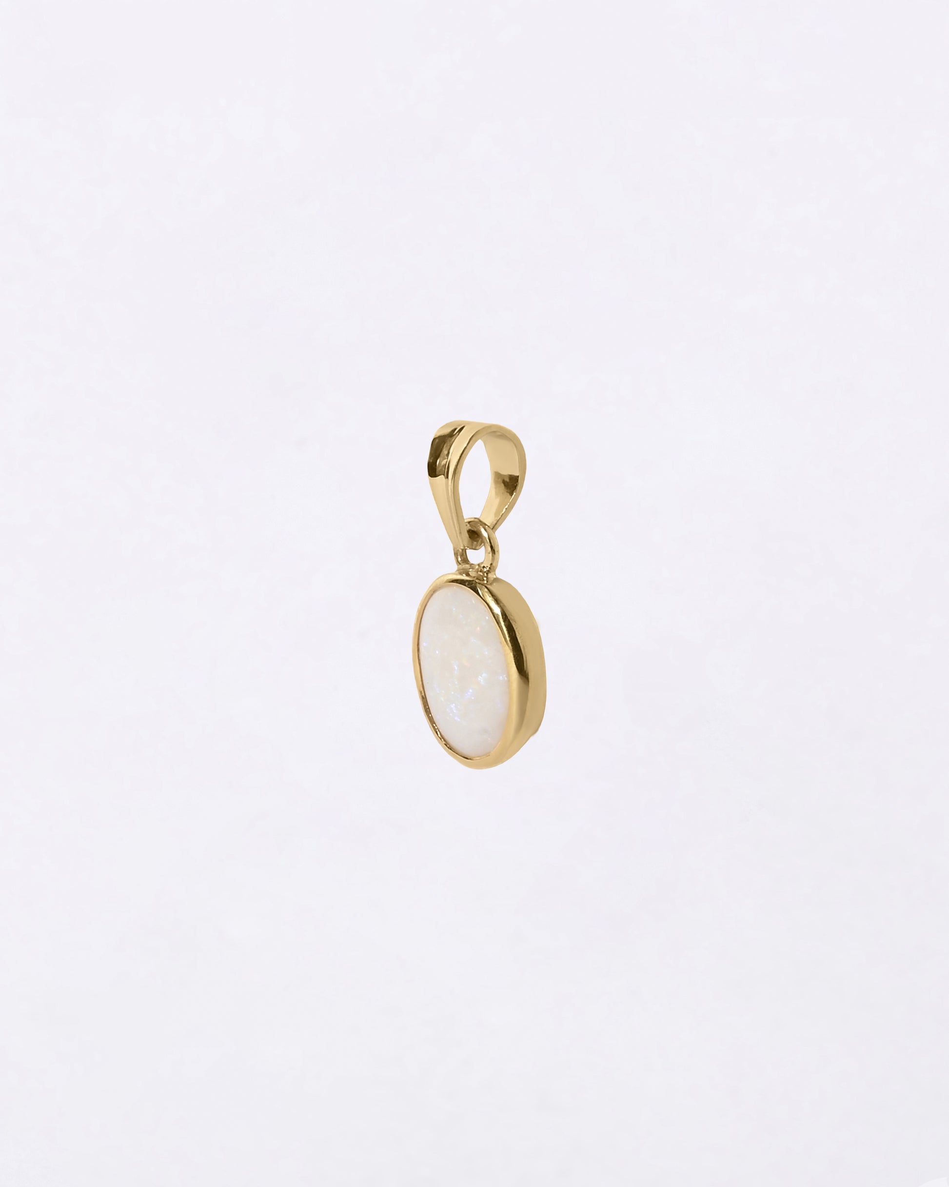 Plain Opal Pendant in 18K Gold from Myra Gems