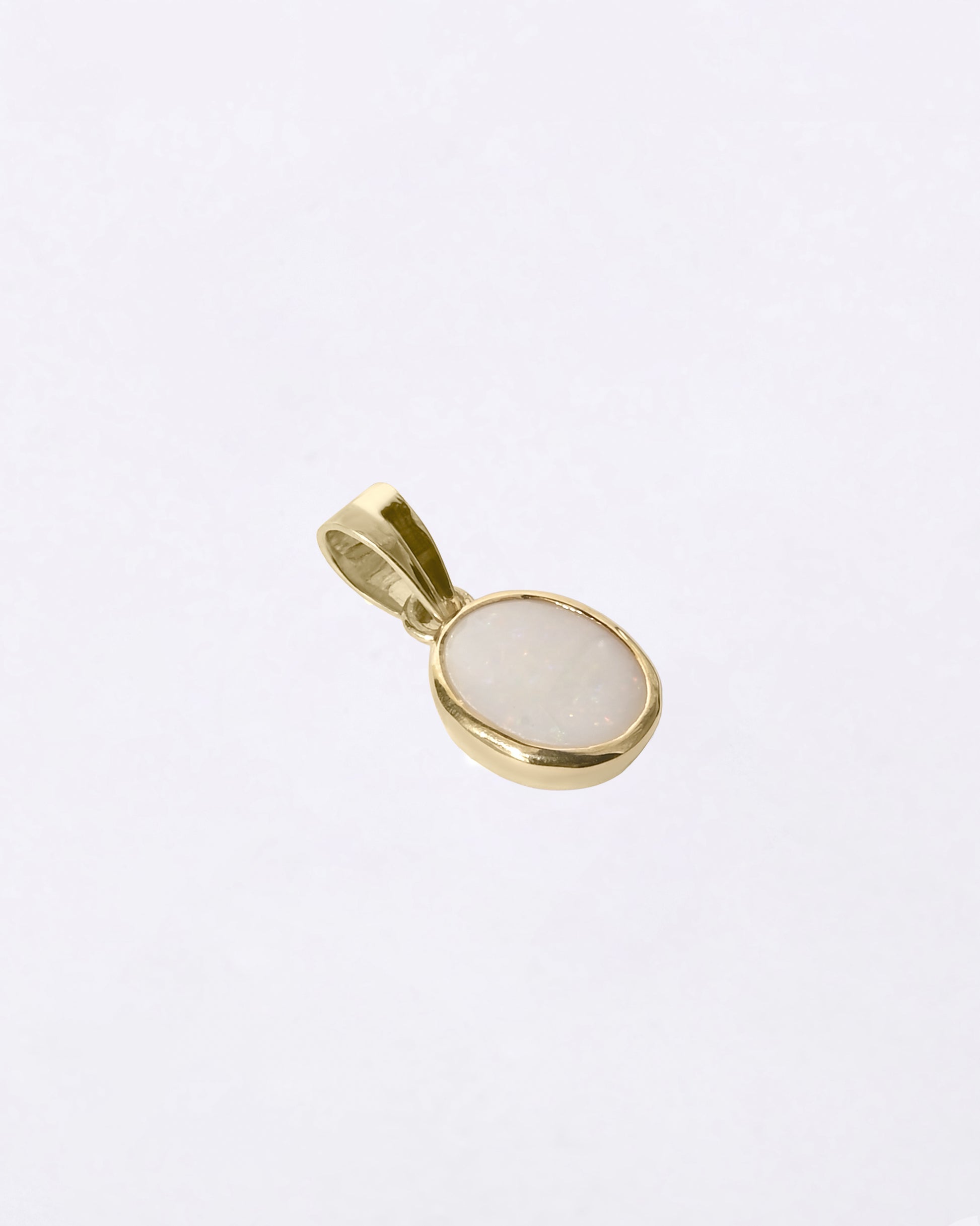 Plain Opal Pendant in 18K Gold from Myra Gems