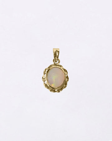 Natural Certified Opal Pendant in 18K Gold from Myra Gems
