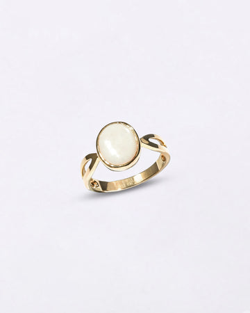 Grace Opal (Doodhiya) Ring in Gold - Shakti
