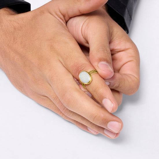 Designer Ring Online of Opal in 18K Gold from Myra Gems